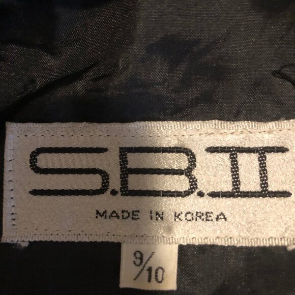 Vintage S.B. II by Bitterman Black Coat – Made in Korea – Size 9/10 – 1980 - Picture 9 of 14